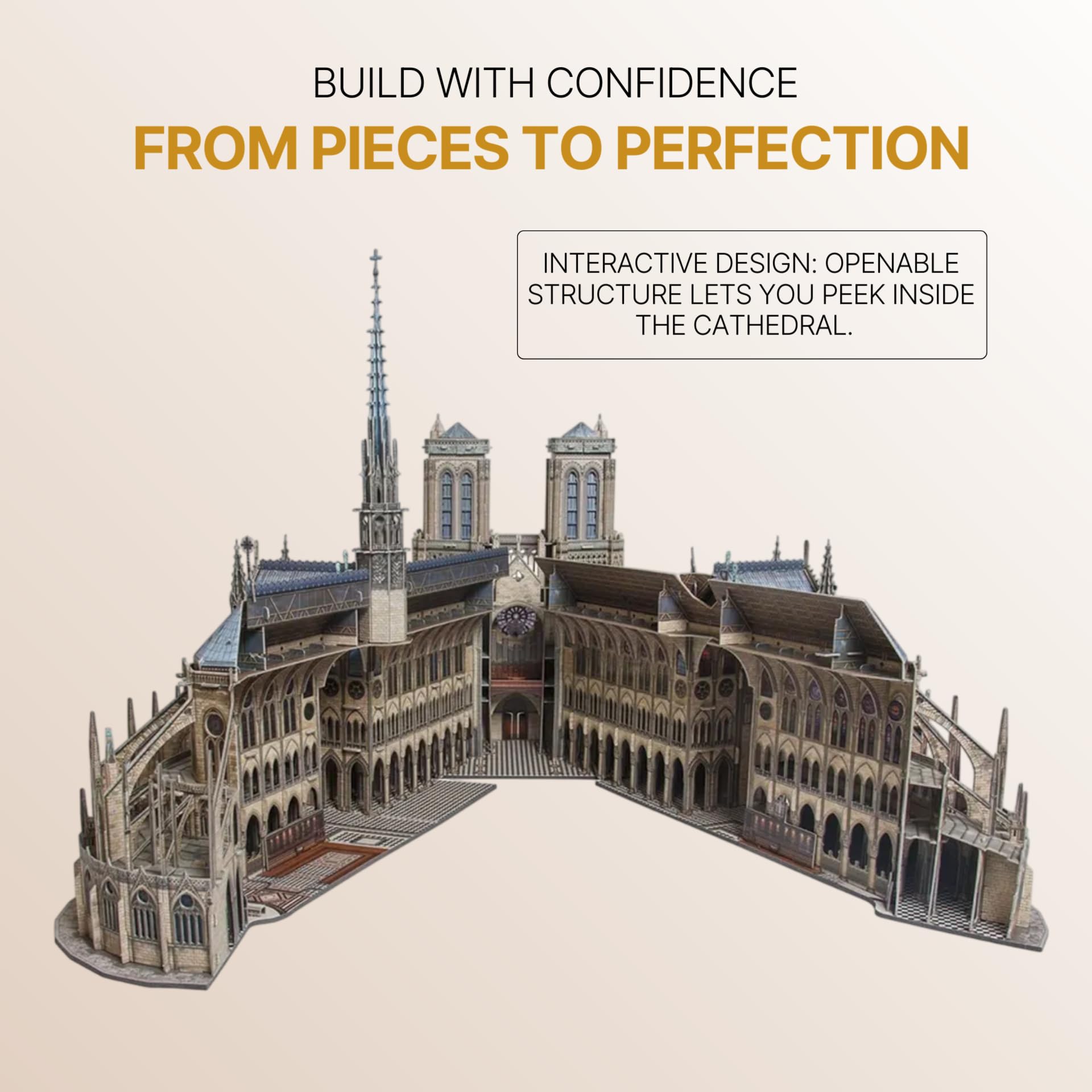 RIXET Notre Dame de Pari 3D Puzzle Architectural Model kit by
